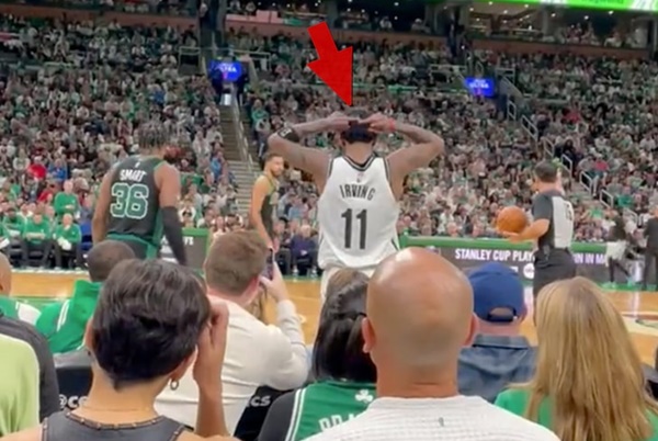 Kyrie Irving Flips Celtics Fans Double Bird